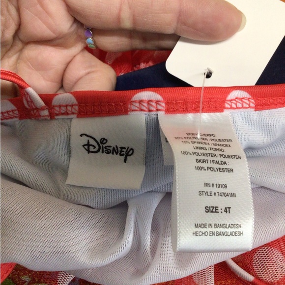 Disney Girls Minnie Mouse Swimsuit Size 4T ~ Excellent 🏖️⛱️🏝️ - Picture 16 of 16